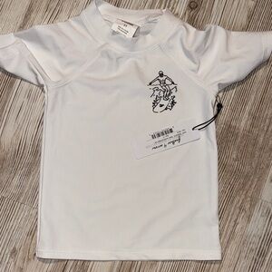 White Kids Swim Rashguard